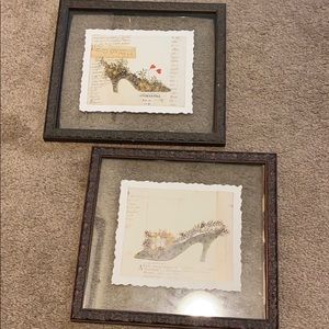 Set of two french shoes decor